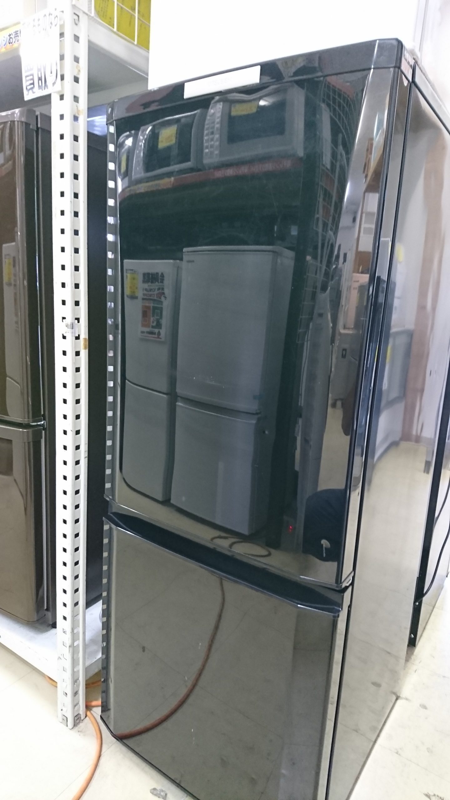 三菱電機 2ドア冷蔵庫146L 2014年製 MR-P15X-B 買取りました(中間店)